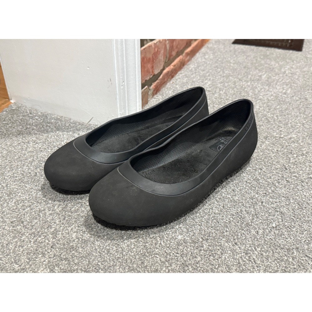 Crocs Alice Work Black Slip On Ballet Flats Womens Size 9 Round Toe Shoes